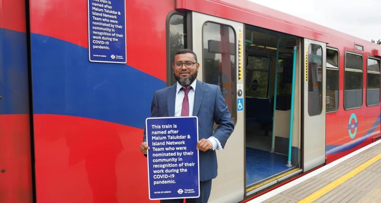 Maium Miah Talukdar Receives Covid-19 Hero Award from Docklands Light Railway